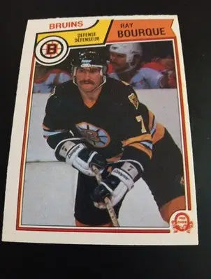 1983-84 O-Pee-Chee - Ray Bourque #45. Boston Bruins. EX+ - Hockey Card Single