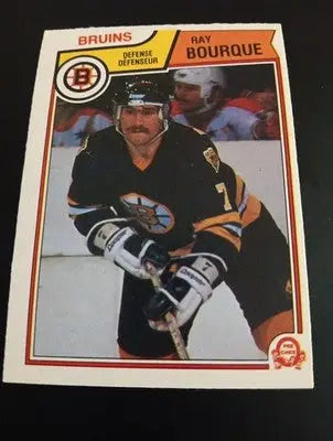 1983-84 O-Pee-Chee - Ray Bourque #45. Boston Bruins. EX+ - Hockey Card Single