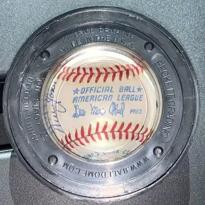 Autographed Cracker Jack 1983 Old Timer Game Signed Baseball with 14 Signatures in Case