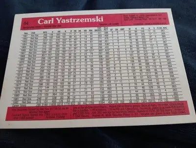 1983 Donruss Action All Stars - Carl Yastrzemski #44. Red Sox. EX - Baseball Card Single