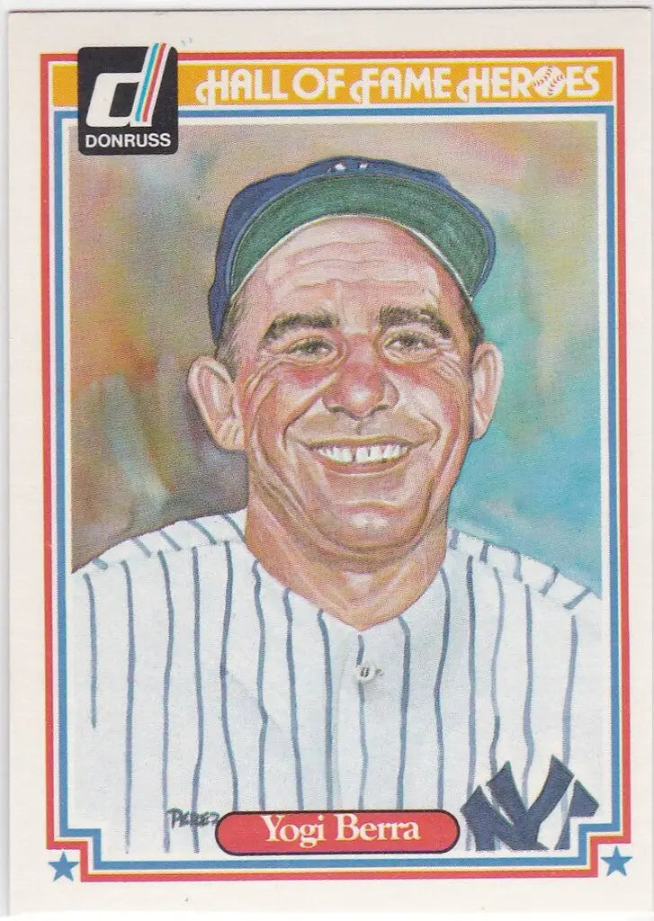 1983 Donruss Hall Of Fame Heroes #24 Yogi Berra New York Yankees