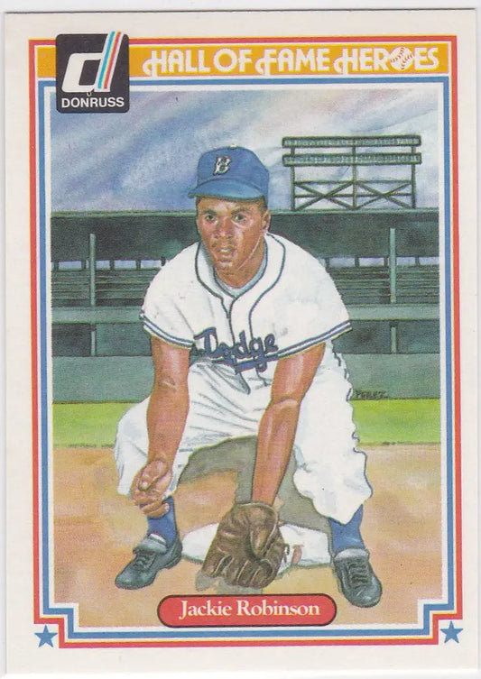 1983 Donruss Hall Of Fame Heroes #6 Jackie Robinson Brooklyn Dodgers - Baseball Card Single