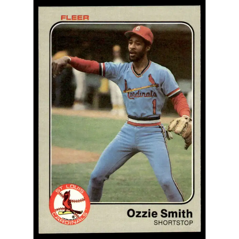 1983 Fleer #22 Ozzie Smith EX/NM St. Louis Cardinals Baseball Card - Baseball Card Single