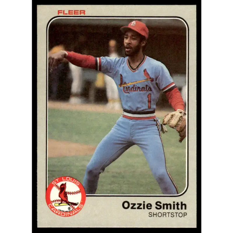 1983 Fleer #22 Ozzie Smith EX/NM St. Louis Cardinals Baseball Card - Baseball Card Single