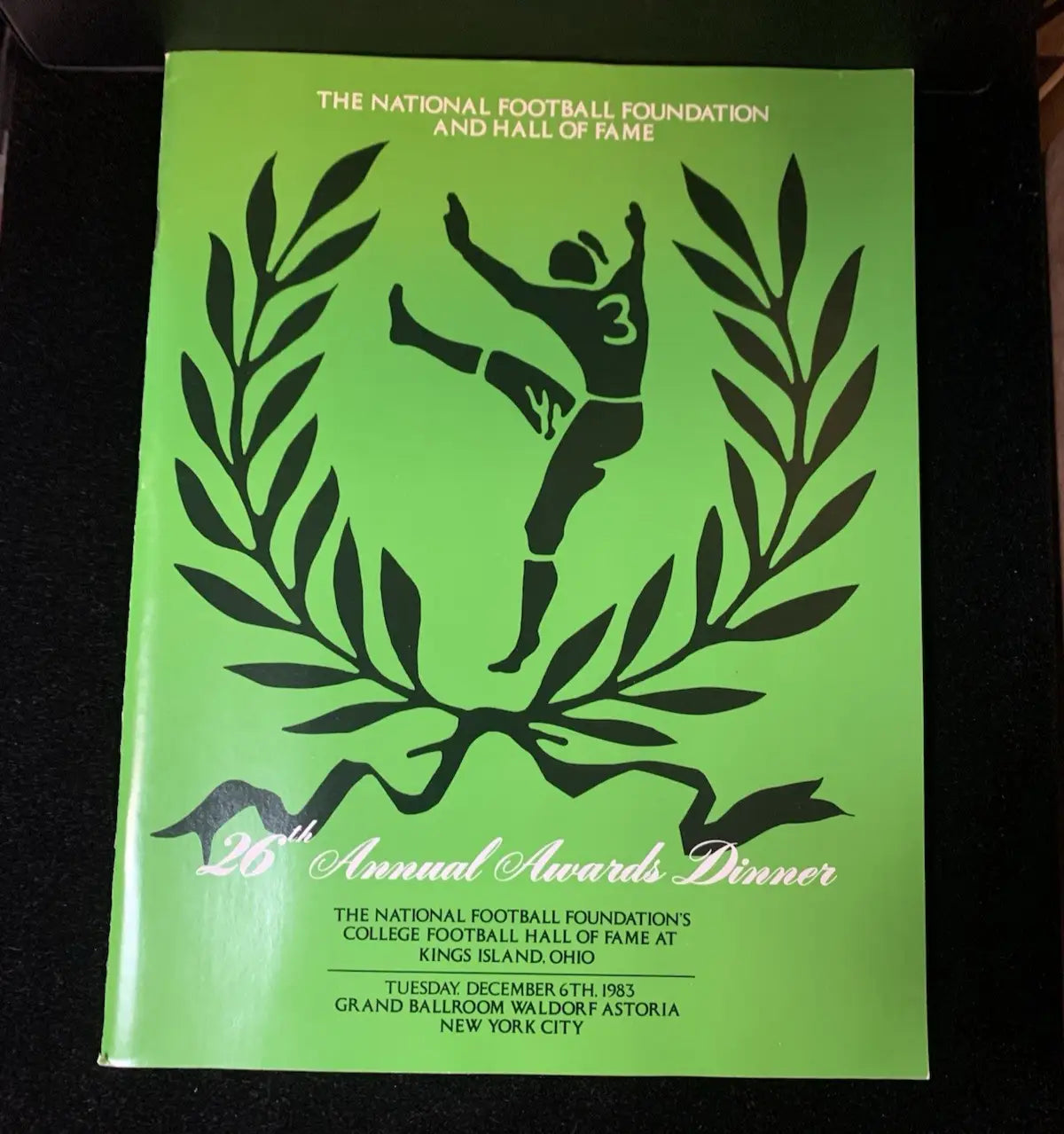 1983 National Football Foundation & College HOF Awards Dinner Program Jack Kemp