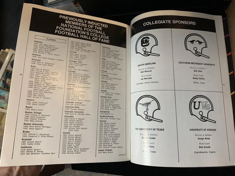 1983 National Football Foundation & College HOF Awards Dinner Program Jack Kemp - Sports Memorabilia