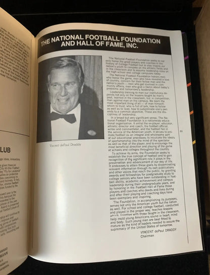 1983 National Football Foundation & College HOF Awards Dinner Program Jack Kemp