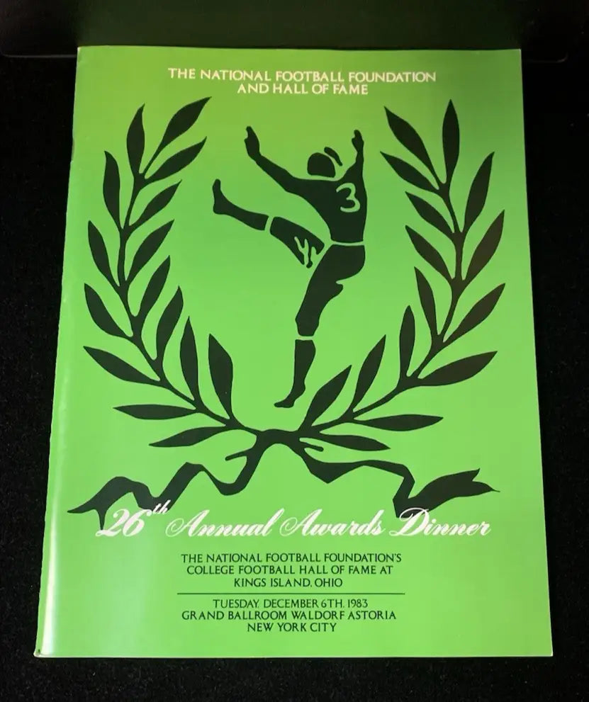 1983 National Football Foundation & College HOF Awards Dinner Program Jack Kemp