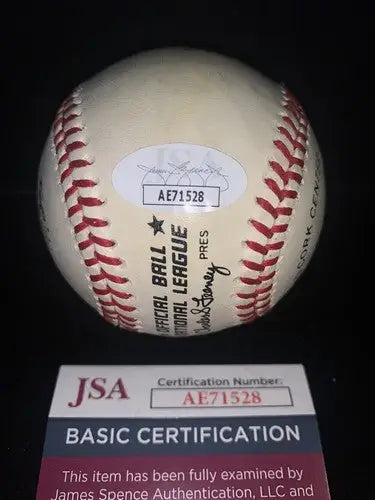 Autographed Philadelphia Phillies baseball with JSA certification featuring Pete Rose and Mike Schmidt