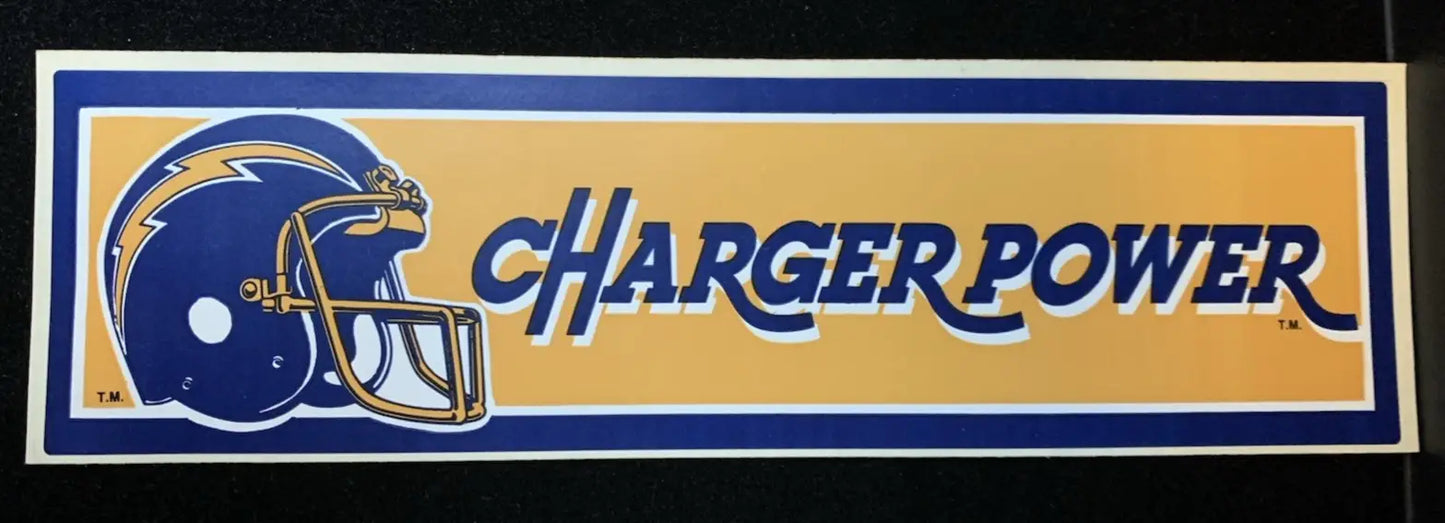 Vintage San Diego Chargers Charger Power bumper sticker for Chargers Charger Power fans