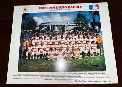 1983 SAN DIEGO PADRES 10x14 TEAM PHOTO BASEBALL PICTURE MLB Gwynn RC Jack MURPHY