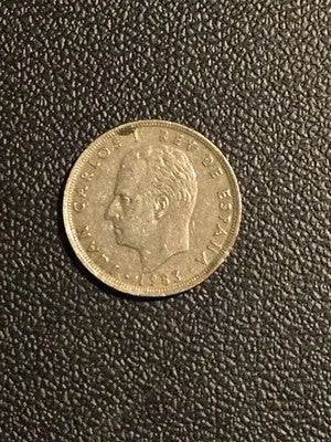 1983 Spain 25 Ptas Coin 75% Copper 25% Nickel - Very Good Condition