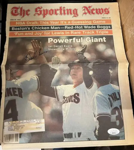 Signed 1983 Sporting News Magazine Darrell Evans San Francisco Giants collectible item