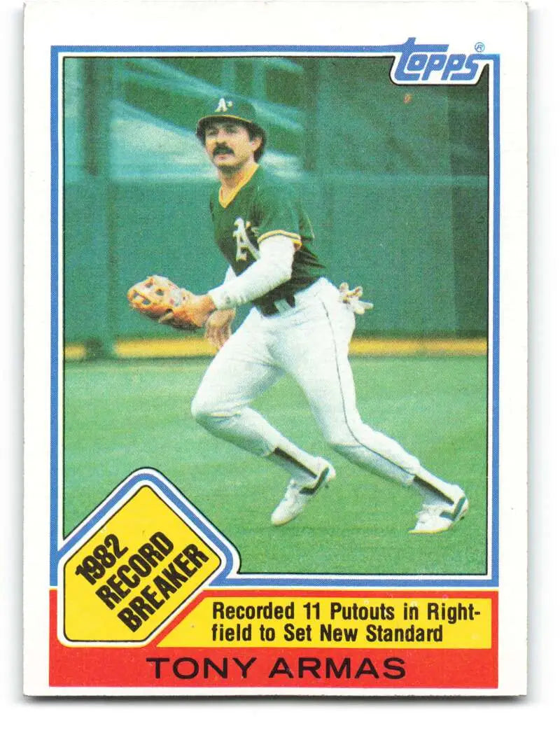 1983 Topps #1 Tony Armas EX Excellent Oakland Athletics Baseball Card - Baseball Card Single