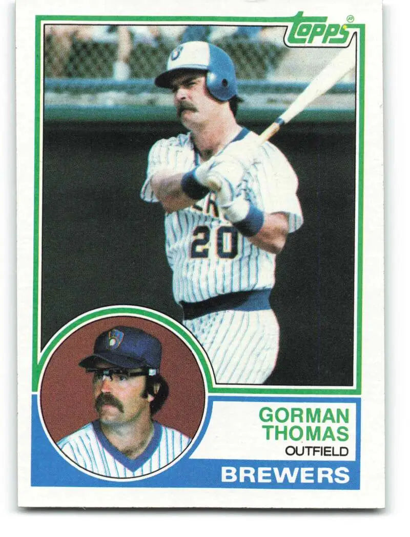 1983 Topps #10 Gorman Thomas EX Excellent Milwaukee Brewers Baseball Card - Baseball Card Single