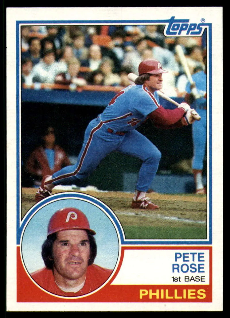 1983 Topps #100 Pete Rose EX Excellent Philadelphia Phillies Baseball Card