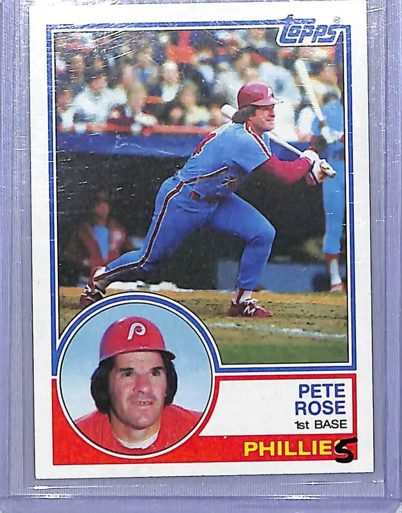 1983 Topps #100 Pete Rose EX Excellent Philadelphia Phillies - Baseball Card Single