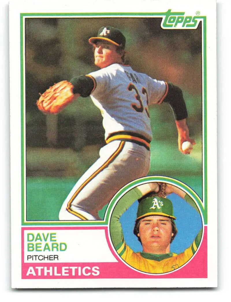 1983 Topps #102 Dave Beard EX Excellent Oakland Athletics Baseball Card - Baseball Card Single