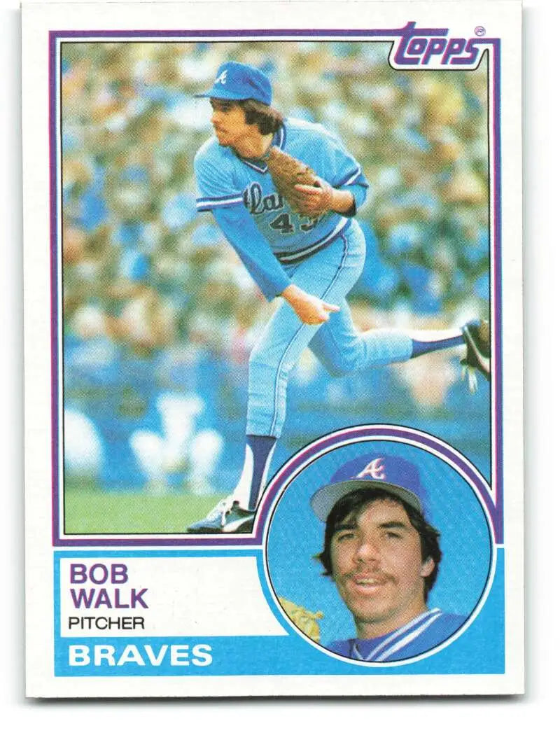 1983 Topps #104 Bob Walk EX Excellent Atlanta Braves Baseball Card - Baseball Card Single