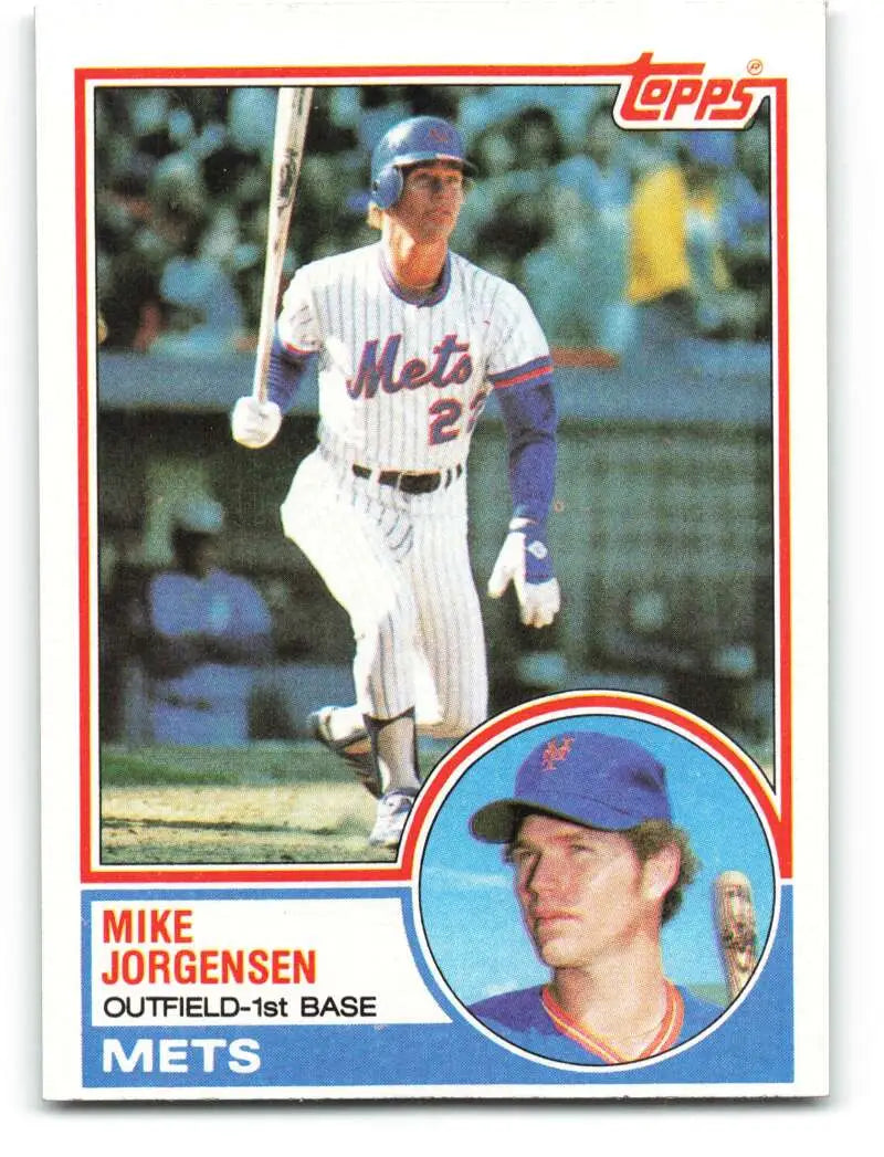 1983 Topps #107 Mike Jorgensen EX Excellent New York Mets Baseball Card - Baseball Card Single