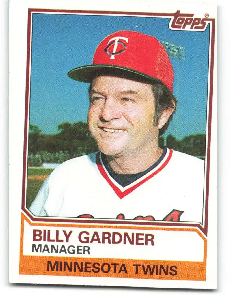 1983 Topps #11 Billy Gardner EX Excellent Minnesota Twins Baseball Card - Baseball Card Single