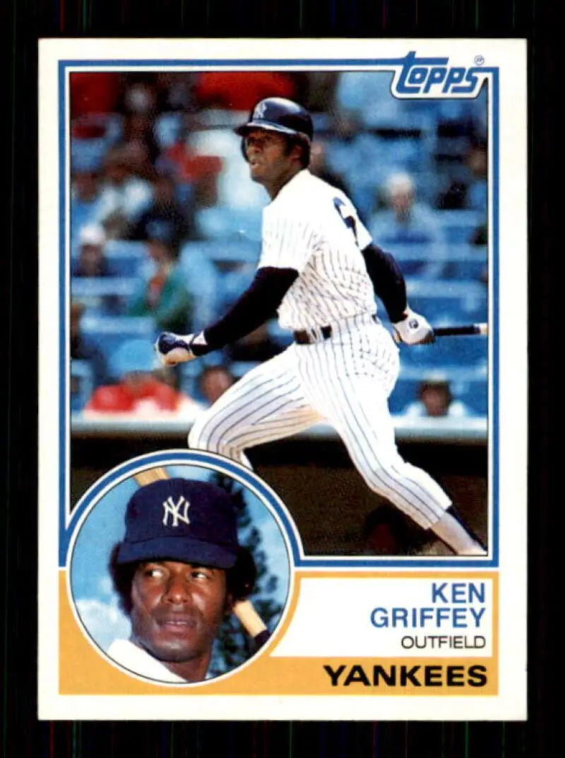 1983 Topps #110 Ken Griffey Sr. EX Excellent New York Yankees Baseball Card - Baseball Card Single