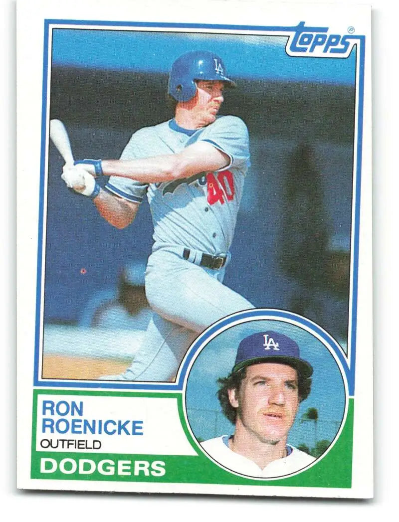 1983 Topps #113 Ron Roenicke EX Excellent Los Angeles Dodgers Baseball Card - Baseball Card Single