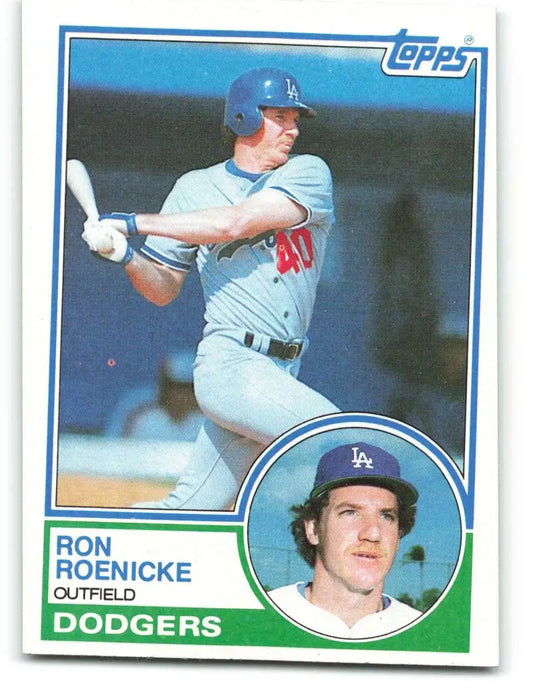 1983 Topps #113 Ron Roenicke EX Excellent Los Angeles Dodgers Baseball Card - Baseball Card Single
