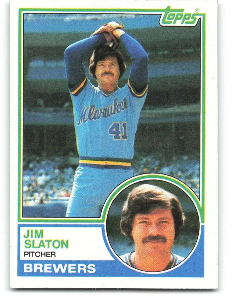 1983 Topps #114 Jim Slaton EX Excellent Milwaukee Brewers Baseball Card - Baseball Card Single