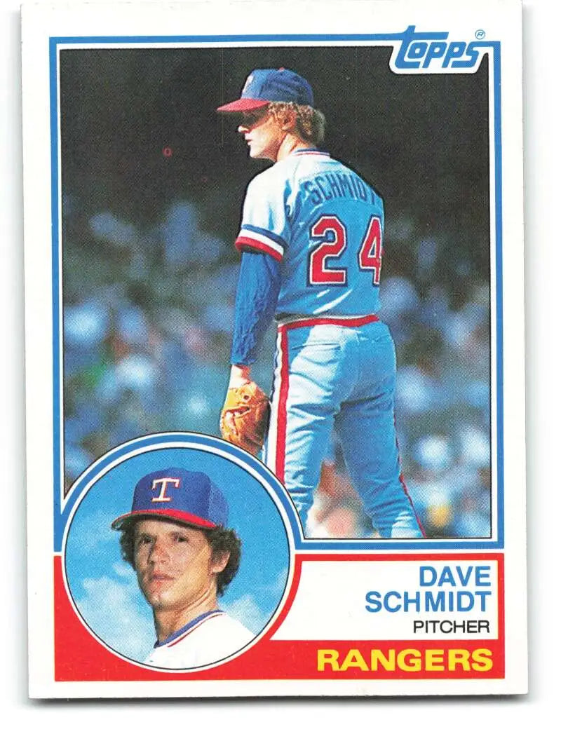 1983 Topps #116 Dave Schmidt EX Excellent Texas Rangers Baseball Card - Baseball Card Single
