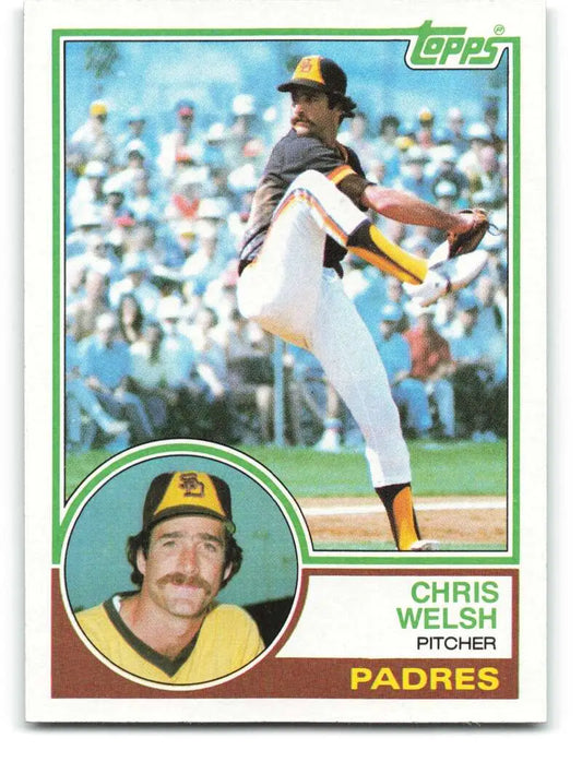 1983 Topps #118 Chris Welsh EX Excellent San Diego Padres Baseball Card - Baseball Card Single