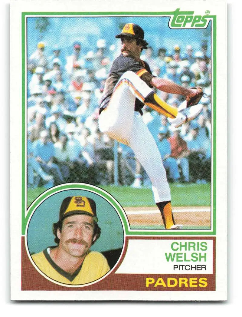 1983 Topps #118 Chris Welsh EX Excellent San Diego Padres Baseball Card - Baseball Card Single