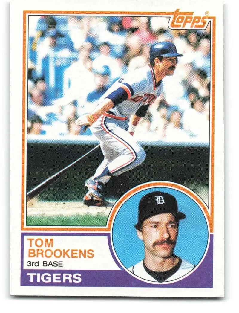 1983 Topps #119 Tom Brookens EX Excellent Detroit Tigers Baseball Card - Baseball Card Single