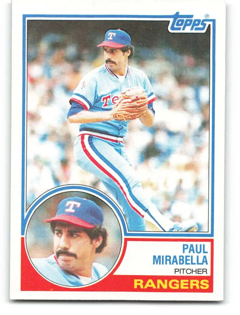 1983 Topps #12 Paul Mirabella EX Excellent Texas Rangers Baseball Card - Baseball Card Single