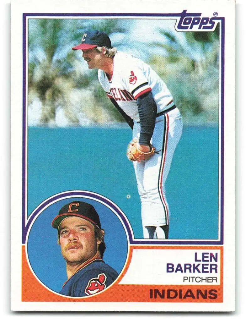 1983 Topps #120 Len Barker EX Excellent Cleveland Indians Baseball Card - Baseball Card Single