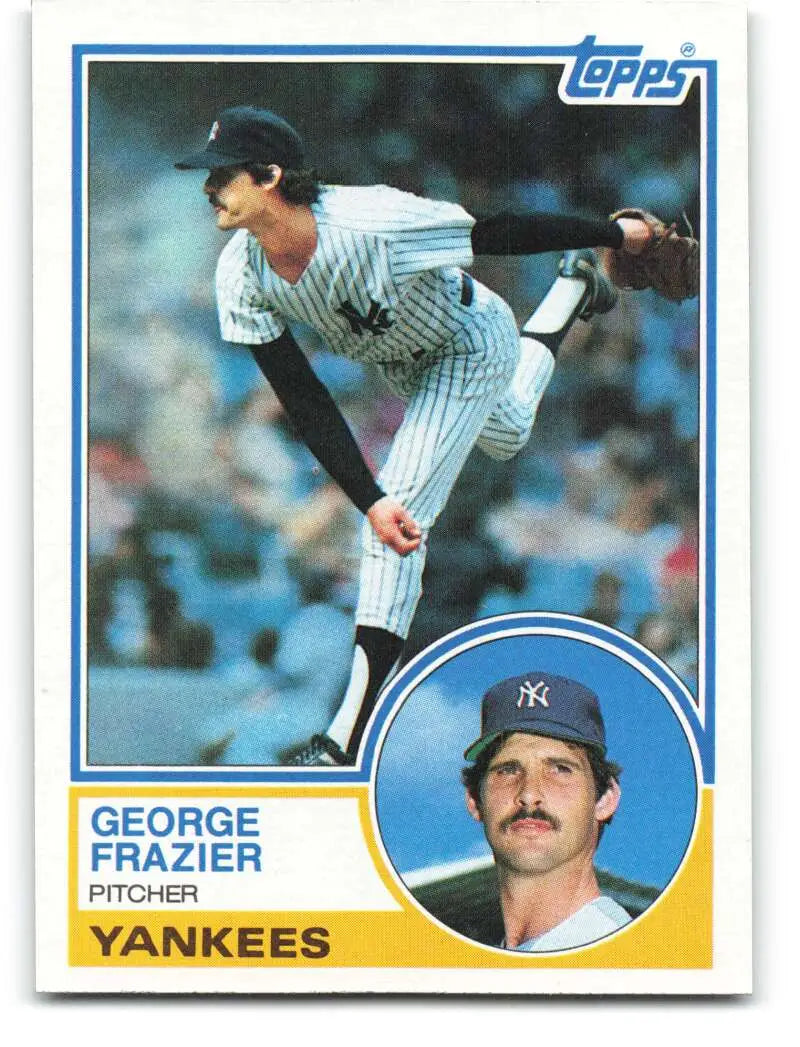 1983 Topps #123 George Frazier EX Excellent New York Yankees Baseball Card - Baseball Card Single