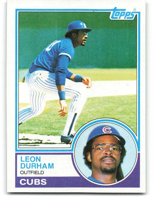 1983 Topps #125 Leon Durham EX Excellent Chicago Cubs Baseball Card - Baseball Card Single