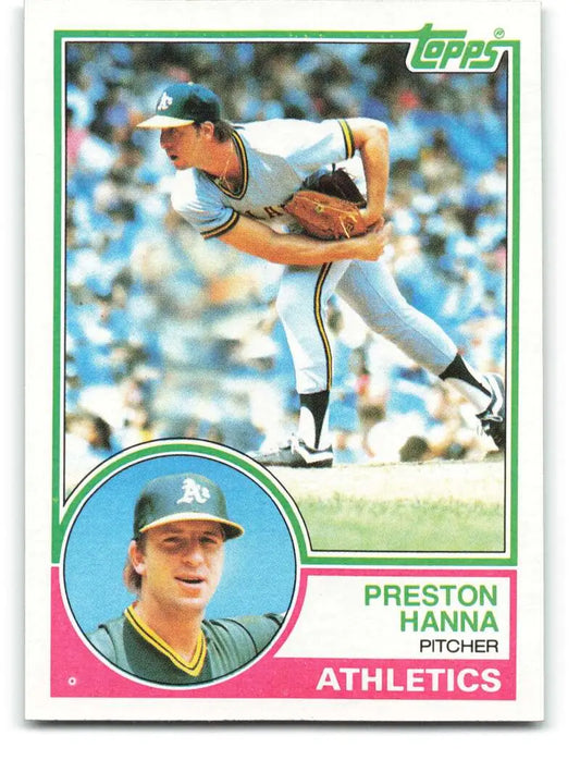 1983 Topps #127 Preston Hanna EX Excellent Oakland Athletics Baseball Card