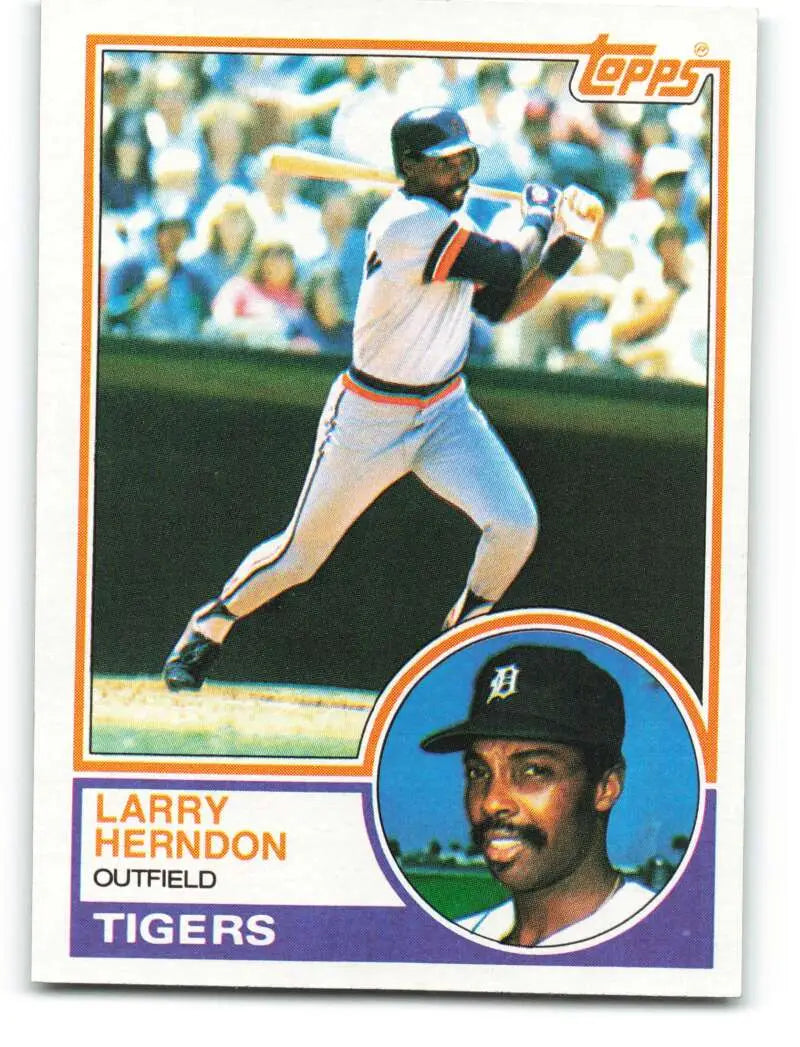 1983 Topps #13 Larry Herndon EX Excellent Detroit Tigers Baseball Card - Baseball Card Single
