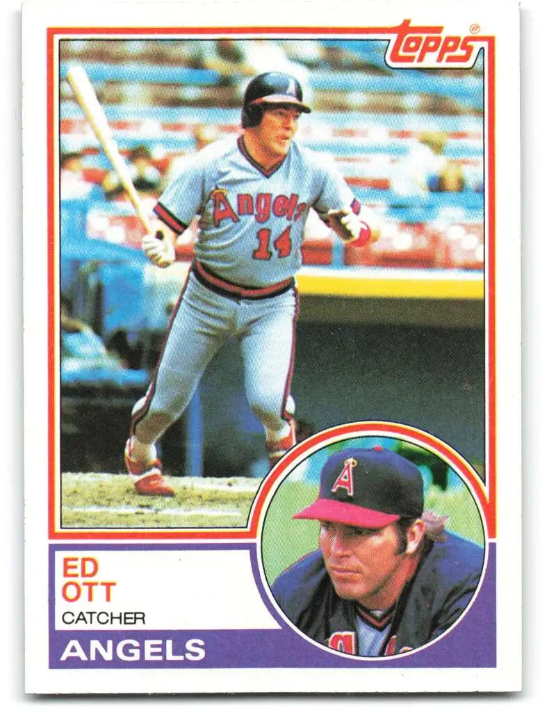 1983 Topps #131 Ed Ott EX Excellent California Angels Baseball Card - Baseball Card Single