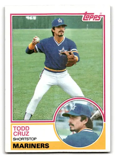 1983 Topps Todd Cruz baseball card with original gloss mint Mariners NM Near Mint