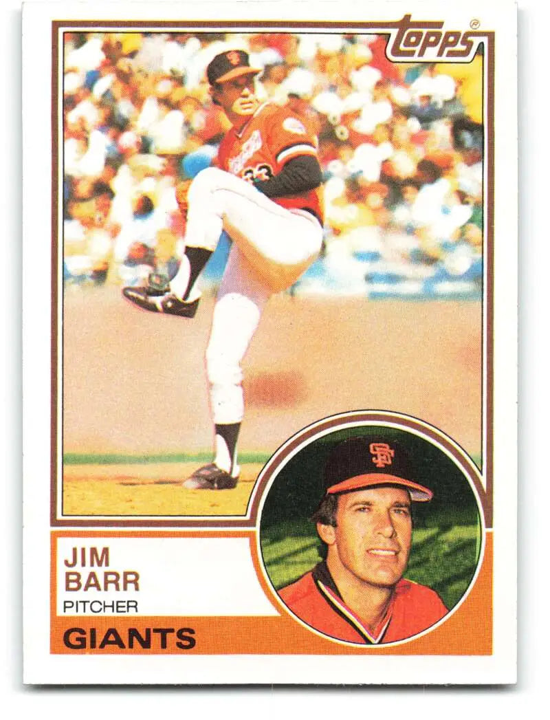 1983 Topps #133 Jim Barr EX Excellent San Francisco Giants Baseball Card - Baseball Card Single