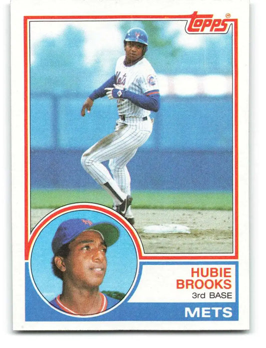 1983 Topps #134 Hubie Brooks EX Excellent New York Mets Baseball Card - Baseball Card Single