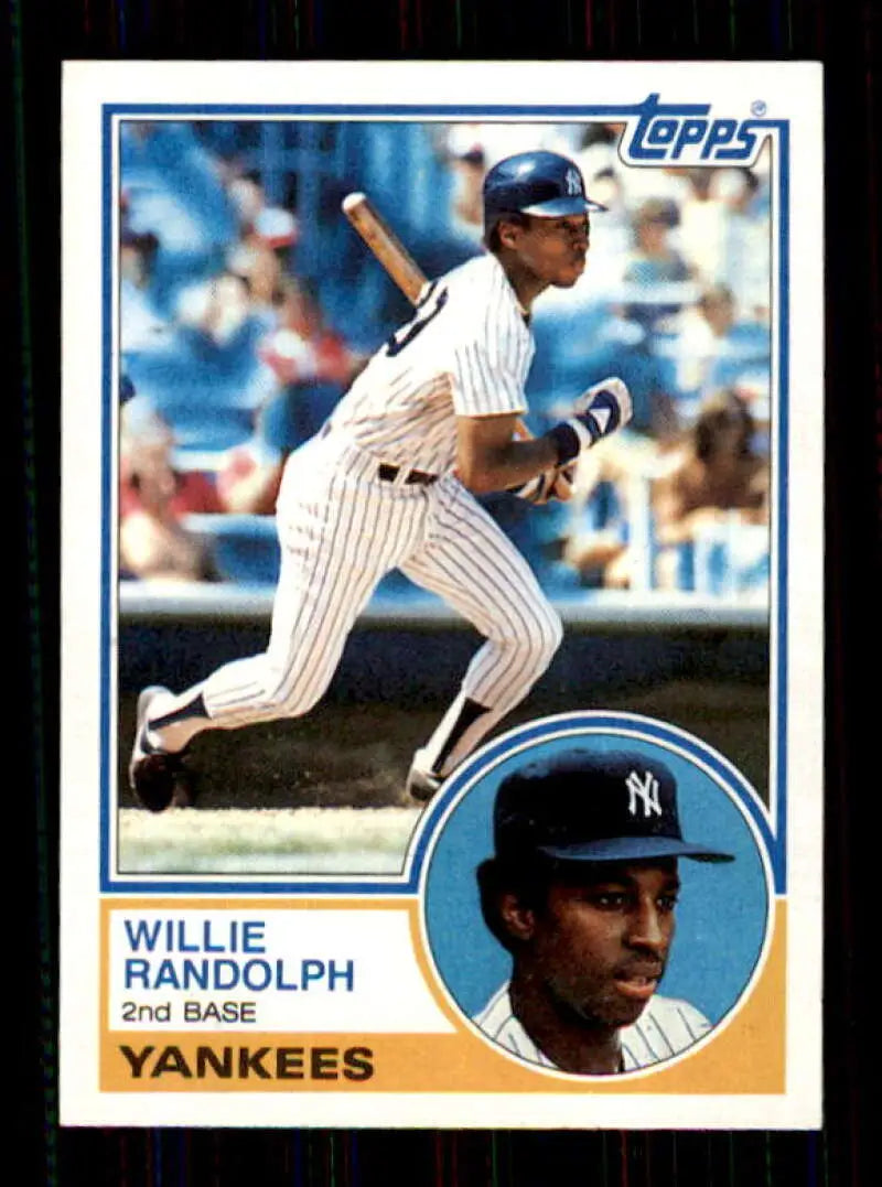 1983 Topps #140 Willie Randolph EX Excellent New York Yankees Baseball Card - Baseball Card Single