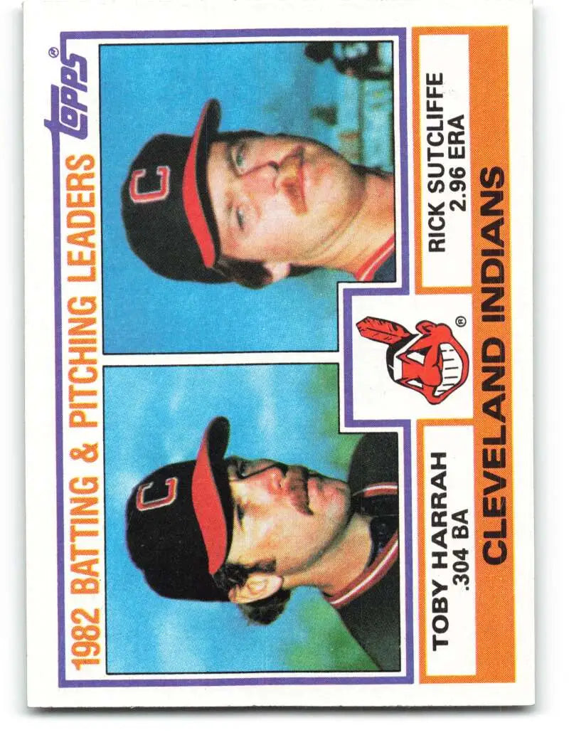 1983 Topps #141 Toby Harrah/Rick Sutcliffe EX Excellent Cleveland Indians Baseball Card - Baseball Card Single
