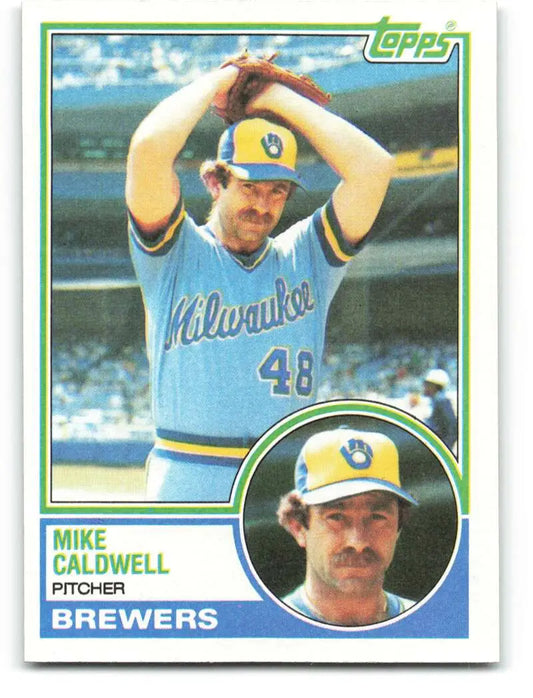 1983 Topps #142 Mike Caldwell EX Excellent Milwaukee Brewers Baseball Card - Baseball Card Single