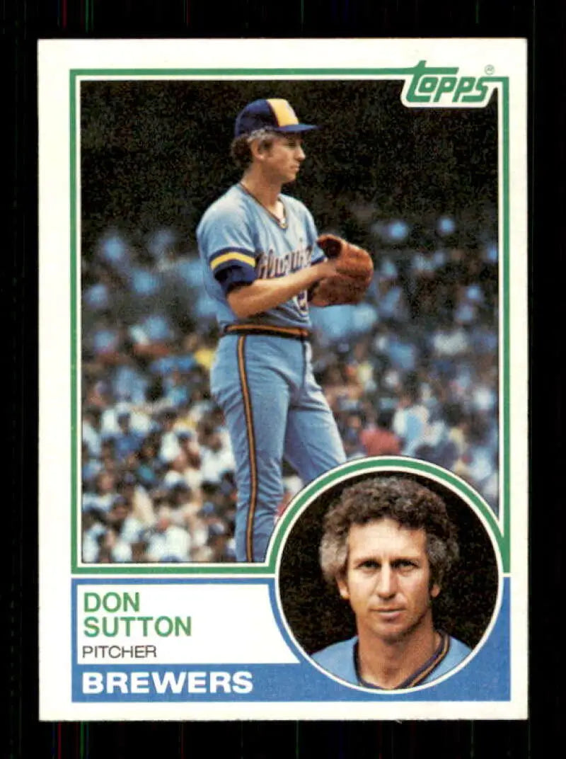 1983 Topps #145 Don Sutton EX Excellent Milwaukee Brewers Baseball Card - Baseball Card Single