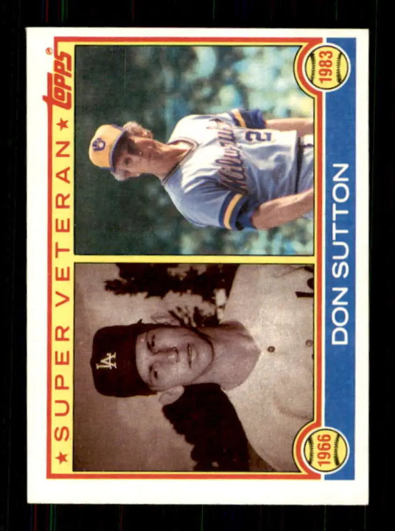 1983 Topps #146 Don Sutton EX Excellent Los Angeles Dodgers/Milwaukee Brewers Baseball Card - Baseball Card Single