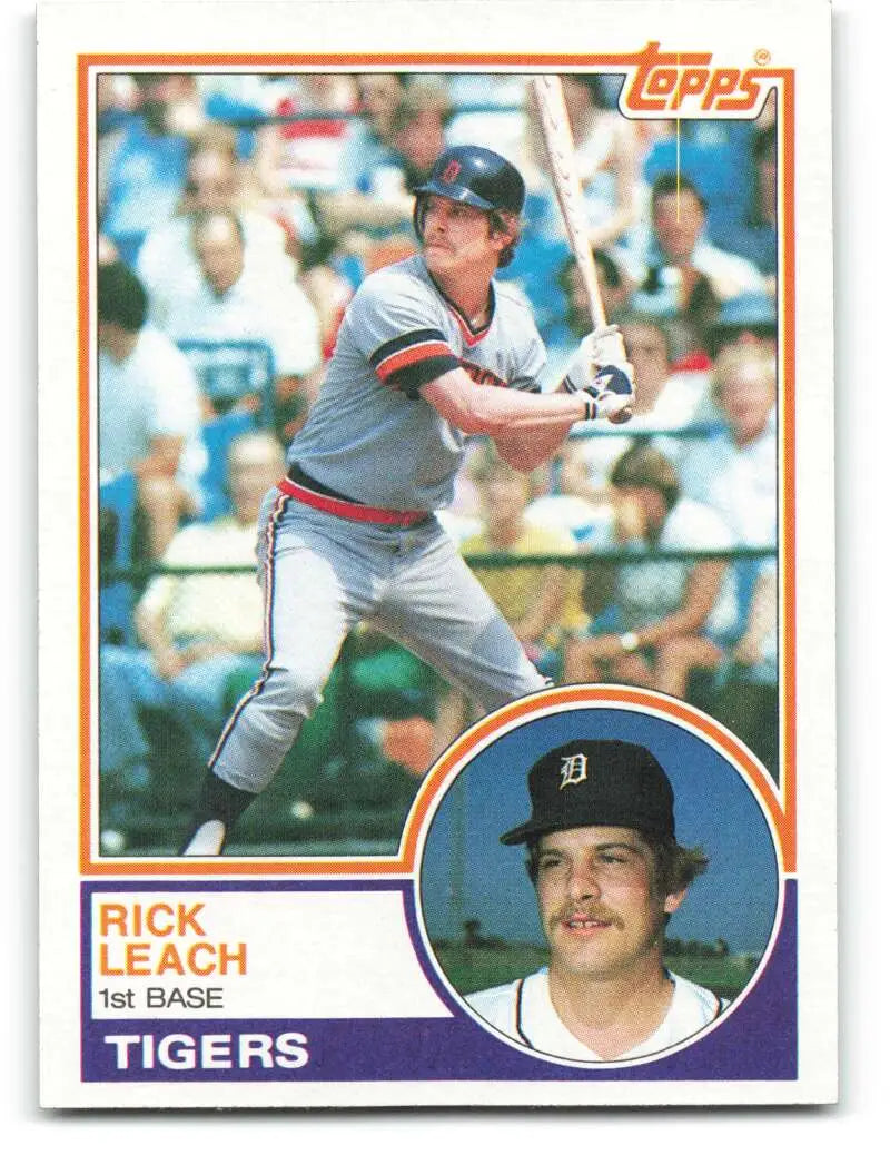 1983 Topps #147 Rick Leach EX Excellent Detroit Tigers Baseball Card - Baseball Card Single
