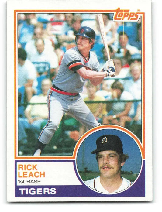 1983 Topps #147 Rick Leach EX Excellent Detroit Tigers Baseball Card - Baseball Card Single
